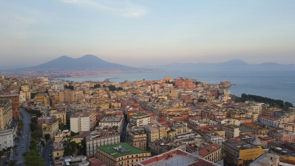 Vista Vesúvio em Nápoles