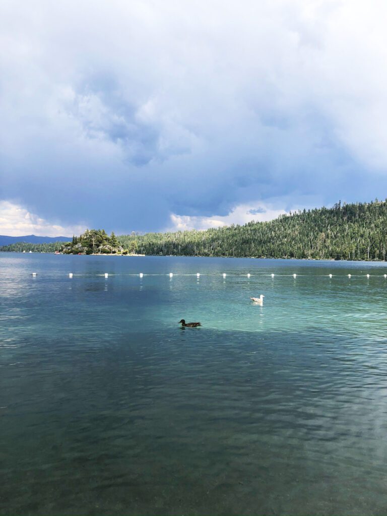 Linda água cristalina no Lake Tahoe